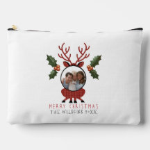 Christmas Plaid Reindeer with Personalized Photo