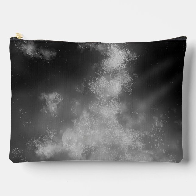 Pochette À Accessoires Ciel nocturne gris monochrome (Recto)