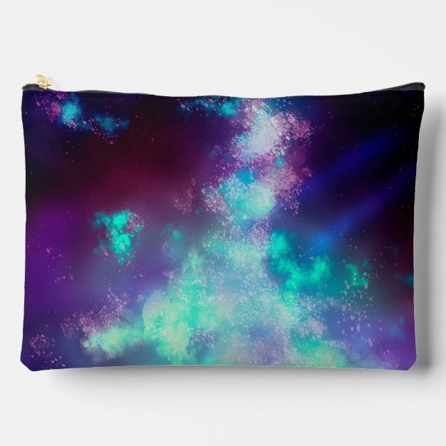 Pochette À Accessoires Ciel nocturne néon (Recto)