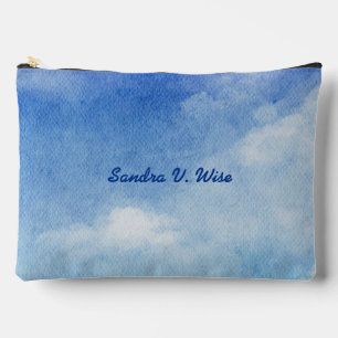 Pochette À Accessoires Cieux Personnalisés Tranquilles Rêves Aquarelle Bl