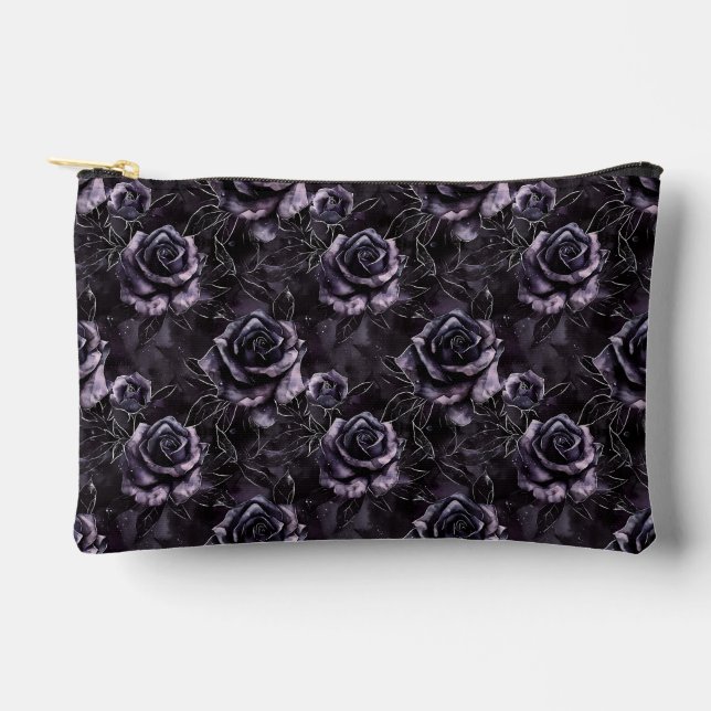 Pochette À Accessoires Cimetière violet Rose gothique occulte (Recto)