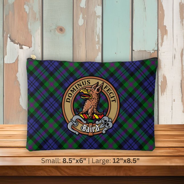 Pochette À Accessoires Cimier du clan Baird sur tartan (Créateur téléchargé)