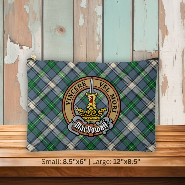 Pochette À Accessoires Cimier du clan MacDowall sur tartan (Créateur téléchargé)