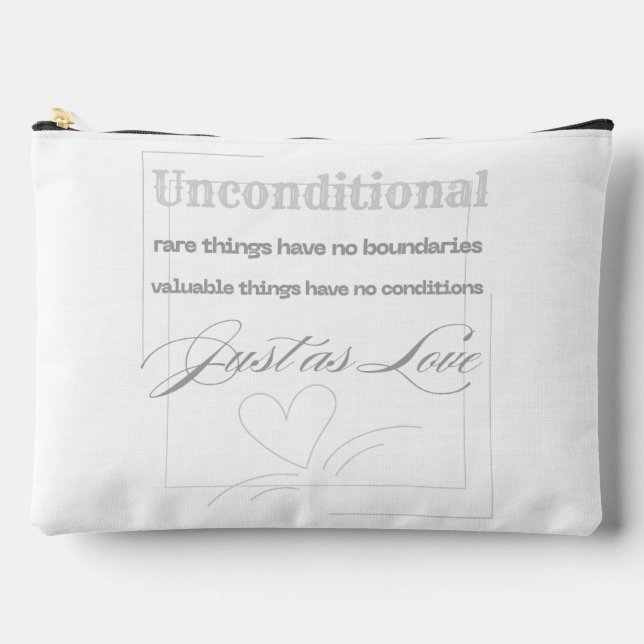 Pochette À Accessoires Citation d'amour inconditionnel  (Recto)