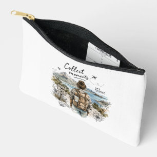 Pochette À Accessoires Citation de voyage : Collectionnez les moments et