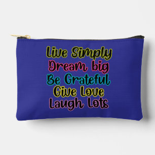 Pochette À Accessoires Citation Motivante Vivre Simplement Rêver Donner A