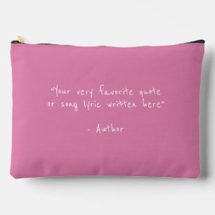 Pochette À Accessoires Citation personnalisée - créez votre propre rose