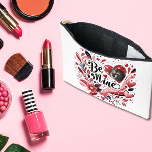 Pochette À Accessoires Citation romantique "Soyez à moi" Coeur rouge fonc