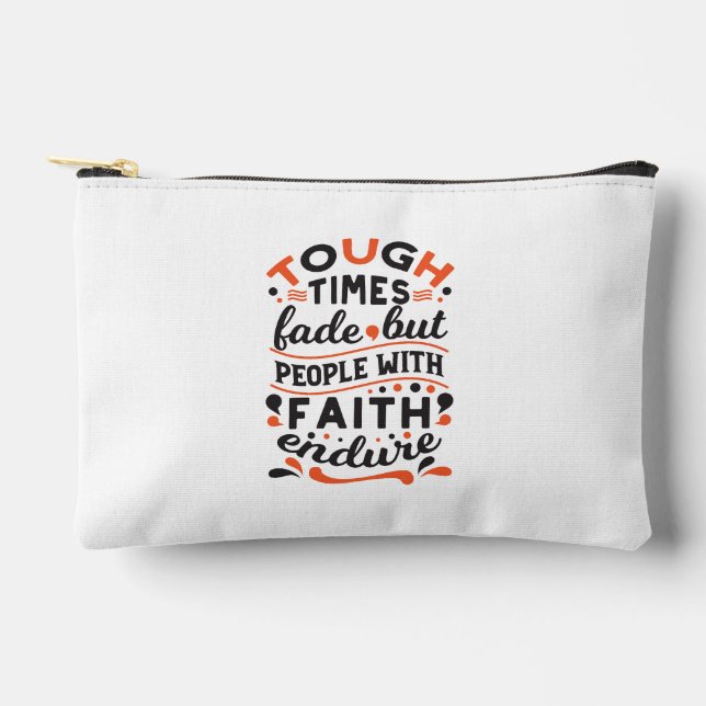 Pochette À Accessoires Citations pour les moments difficiles mais la foi  (Recto)
