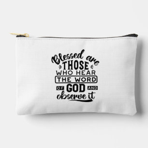 Pochette À Accessoires Citations sur les Bienheureux qui Écoutent la Paro