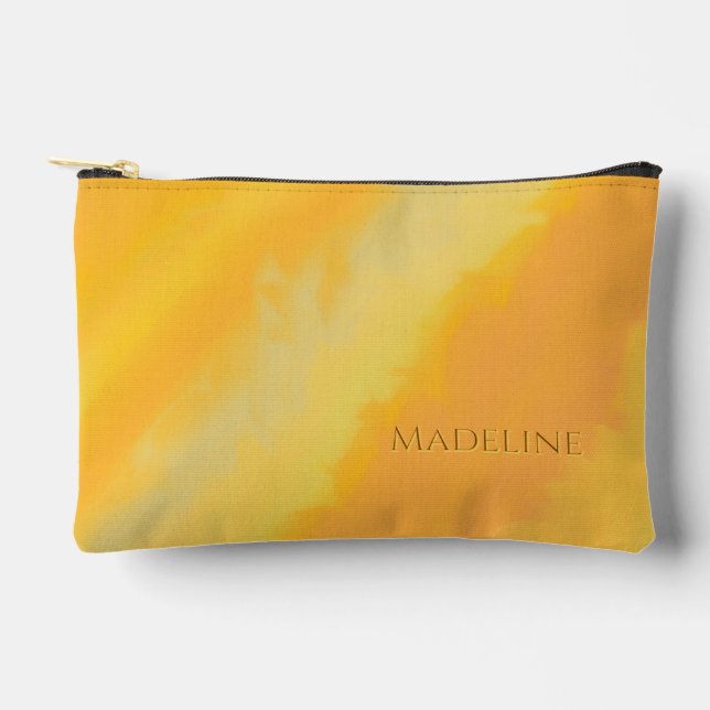 Pochette À Accessoires Citron Aquarelle Orange Ensoleillé (Recto)