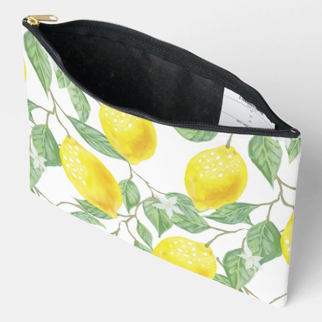 Pochette À Accessoires Citrons Jaunes Mignons (Ouvrir)
