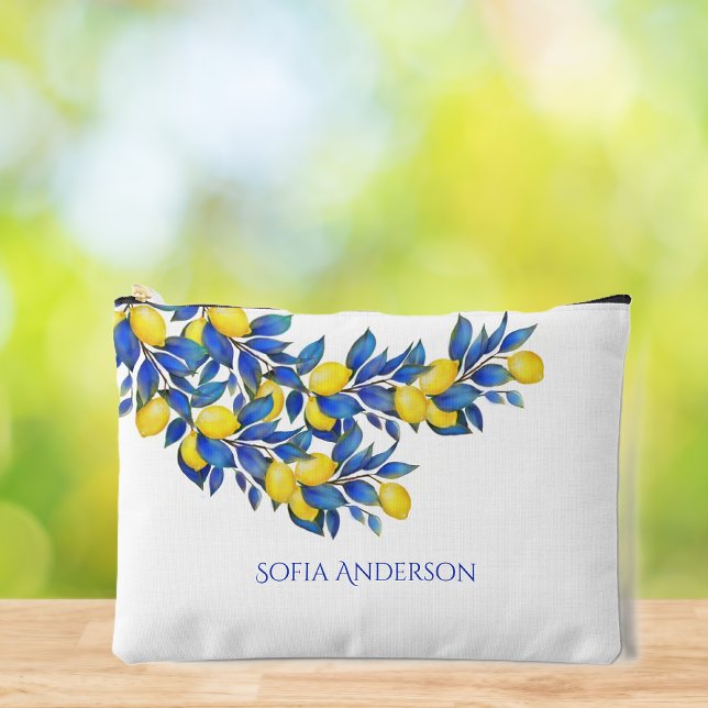 Pochette À Accessoires Citrons méditerranéens (Mediterranean Lemons- Accessory Pouch)