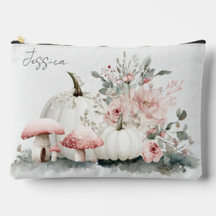 Pochette À Accessoires Citrouilles et fleurs d'automne