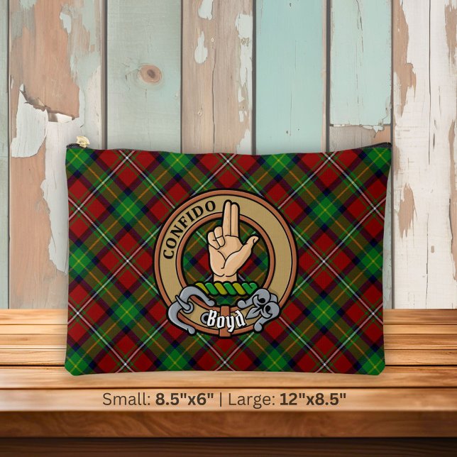 Pochette À Accessoires Clan Boyd Crest sur Tartan (Créateur téléchargé)