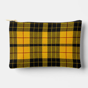 Pochette À Accessoires Clan MacLeod de Lewis Yellow Black Scottish Tartan