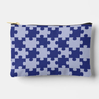 Pochette À Accessoires Classique bleu marine Puzzle en mosaïque sans cout
