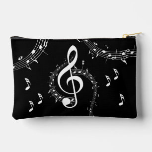 Pochette À Accessoires Clé de sol climaxique musique noir