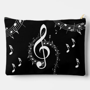 Pochette À Accessoires Clé de sol climaxique musique noir