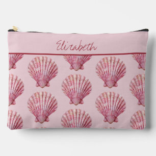 Pochette À Accessoires Coastal rose coquille personnalisée
