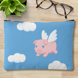Pochette À Accessoires Cochon Volant - Porcelet Mignon avec des Ailes