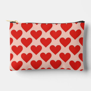 Pochette À Accessoires Cœur de la Saint-Valentin traditionnel rouge