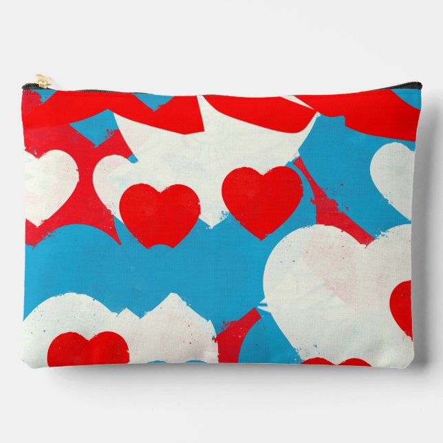 Pochette À Accessoires Coeurs d'amour (Recto)