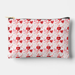 Pochette À Accessoires Cœurs d'amour rouges mignons