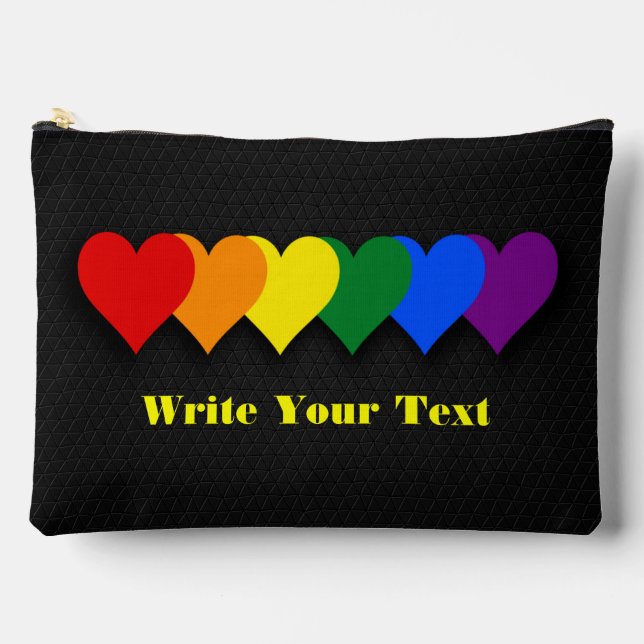 Pochette À Accessoires Cœurs de fierté LGBT  (Recto)