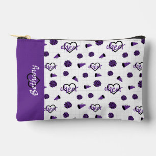 Pochette À Accessoires Coeurs de poitrine pourpre, Pom Poms, Motif de még