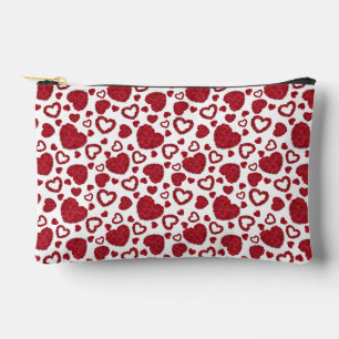 Pochette À Accessoires Cœurs Roses Rouges Motif Minimaliste Saint-Valenti
