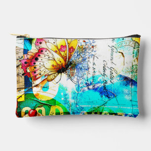 Pochette À Accessoires Collage papillon rétro Color Riot