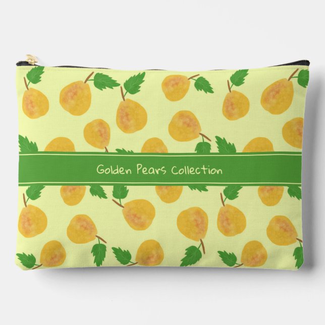 Pochette À Accessoires Collection de poires dorées Crème dorée (Recto)