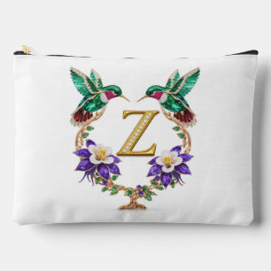 Pochette À Accessoires Colorado Colibri et Ancolie Lettre Z Mariage