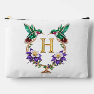 Pochette À Accessoires Colorado Hummingbird & Ancolie Lettre H Mariage
