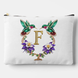 Pochette À Accessoires Colorado Hummingbird & Columbine Lettre F Mariage