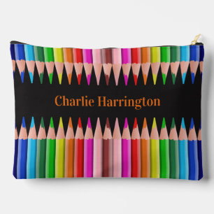 Pochette À Accessoires Coloration Pencils nom personnalisé