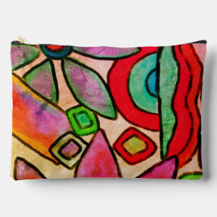 Pochette À Accessoires Coloré Art Abstrait Zipper Pouch