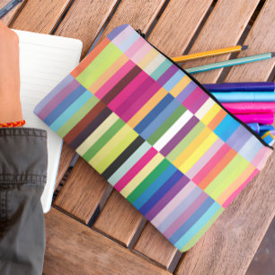 Pochette À Accessoires Coloré Grille Motif Étudiants Papeterie École