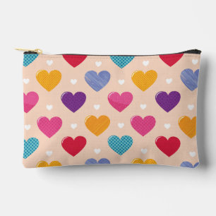 Pochette À Accessoires Colorée Pop Art Motif de coeur