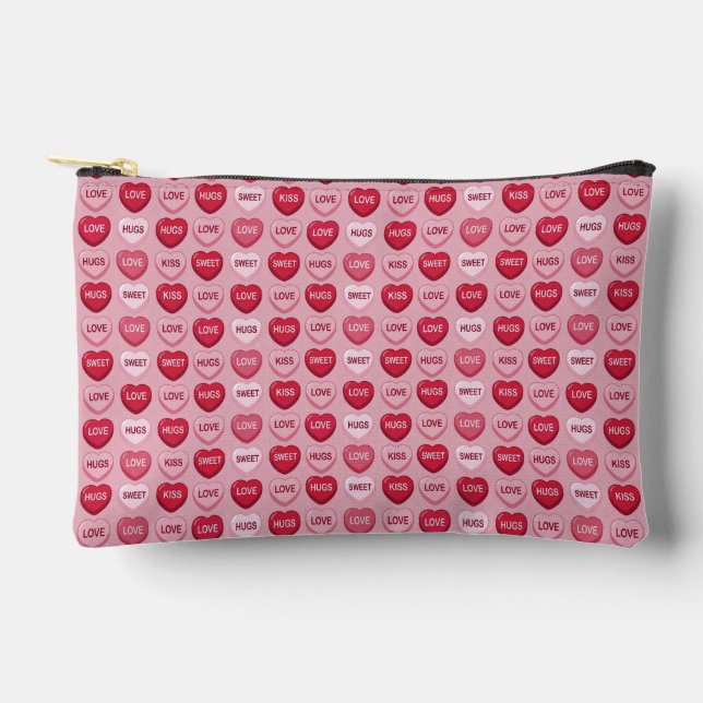 Pochette À Accessoires colorful candy Valentine's day heart pattern (Recto)