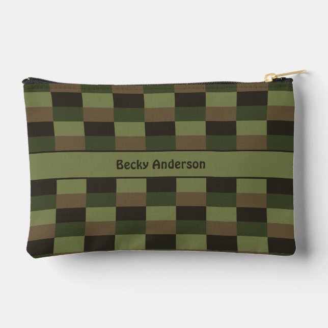 Pochette À Accessoires Combinaison de couleurs de forêt profonde (Verso)