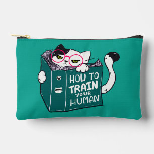 Pochette À Accessoires Comment dresser votre humain - Chat drôle avec lun