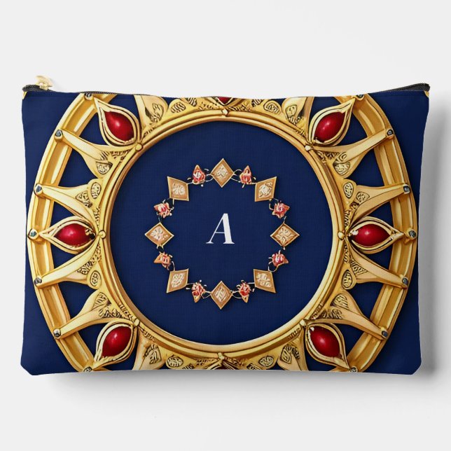 Pochette À Accessoires Conception circulaire ornée d'or (Recto)