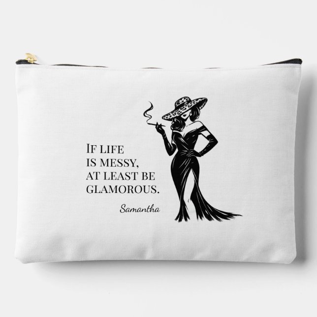 Pochette À Accessoires Conception de citation de style glamour personnali (Recto)