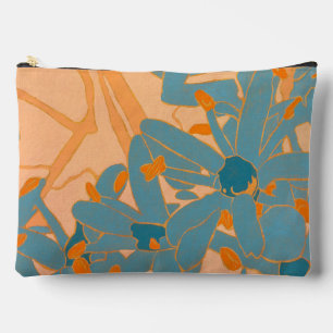 Pochette À Accessoires Conception de feuille contemporaine en pêche
