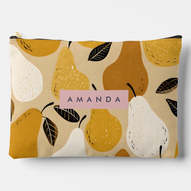 Pochette À Accessoires Conception de fruits de poire d'automne personnali (Recto)