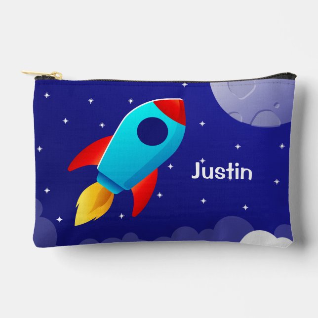 Pochette À Accessoires Conception de fusée d'aventure spatiale (Recto)