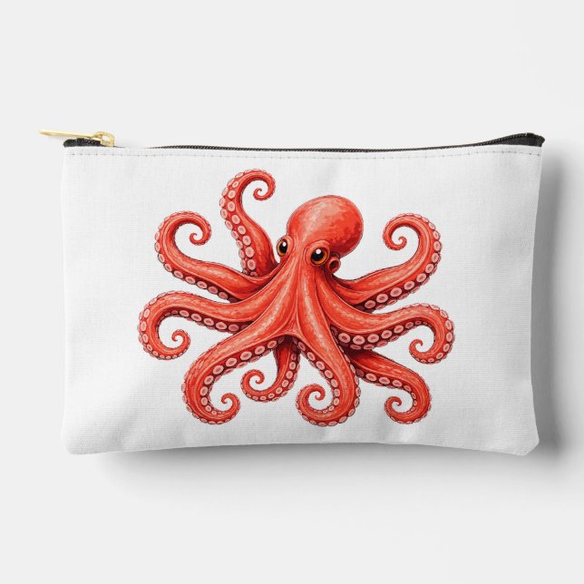 Pochette À Accessoires Conception de la vie marine de l'octopus océan (Recto)