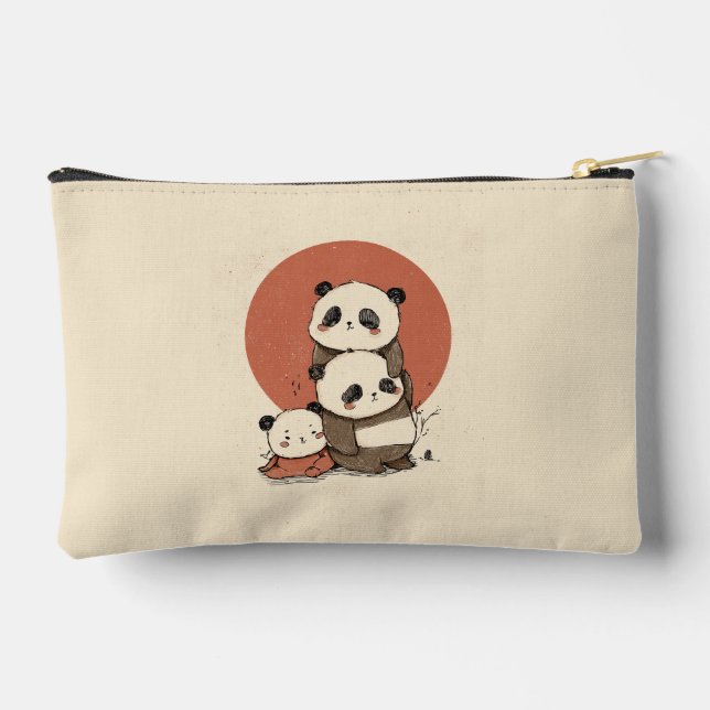Pochette À Accessoires Conception de pandas mignons (Verso)